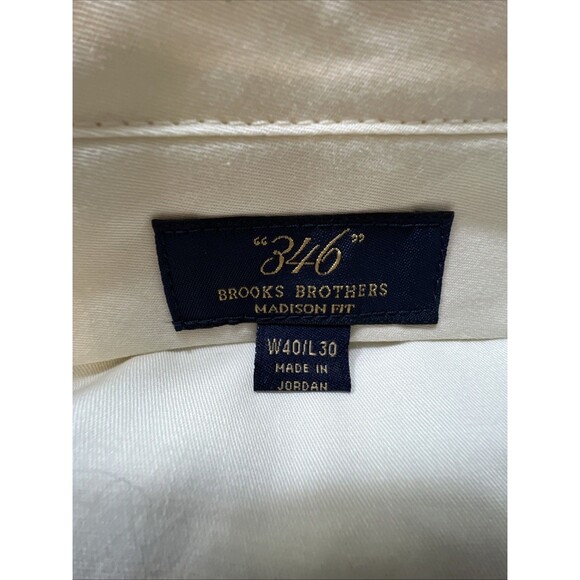 Brooks Brothers Madison Fit Lined Trouser Pants Mens 40x30 (29)Tan 100% Wool - Picture 6 of 10
